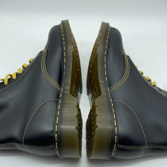 Dr. Martens 1460 Pascal Black/Dark Grey 8-Eye Smooth Leather Boots Mens Multi - Picture 4 of 6